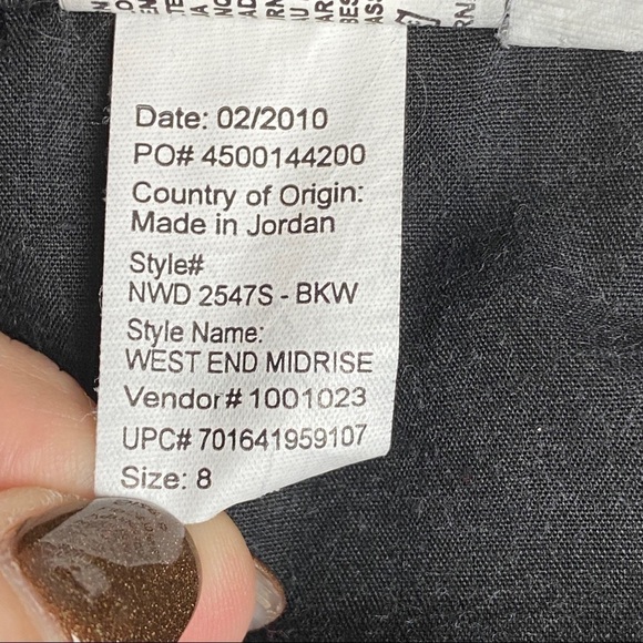 Nine‎ West Black West End Bootcut Jeans Women's 8/28 Short Button Flap Pockets - Picture 9 of 11